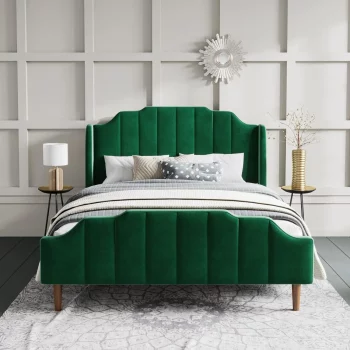 eros+velvet+upholstered+bed+room+set+bed