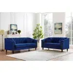 velvet upholstered luxury living room sofa set